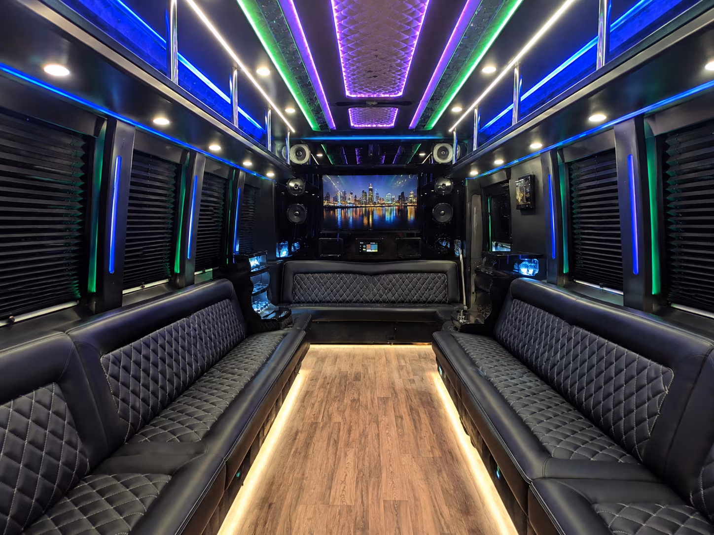 rio rancho 25 passenger party bus interior